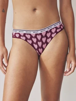 À carreaux Argyle bleu marine - Lot de 4 culottes à logo en coton