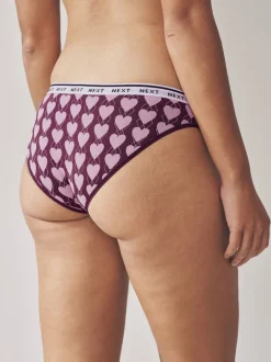 À carreaux Argyle bleu marine - Lot de 4 culottes à logo en coton