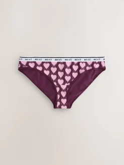 À carreaux Argyle bleu marine - Lot de 4 culottes à logo en coton