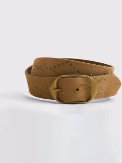 Abercrombie & Fitch Ceinture épaisse en daim Clouté squoval