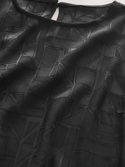 Abstrait noir - Pyjamas débardeur en viscose