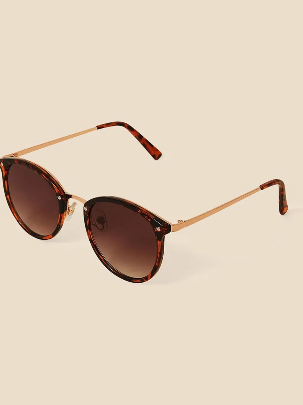 Accessorize - Lunettes de soleil Preppy rondes à pont métallique