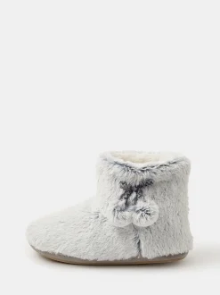 Accessorize Bottes Chaussons Très doux à Pompon