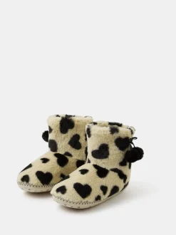 Accessorize bottes chaussons imprimé cœur duveteux