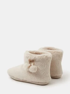 Accessorize Bottes Chaussons Très doux à Pompon