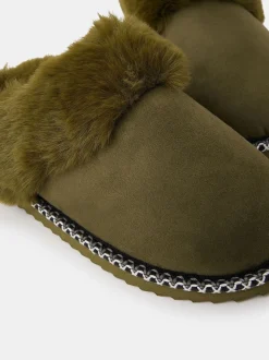 Accessorize chaussons mules doublés de fausse fourrure