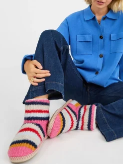 Accessorize Chaussons rayés en maille Bottes