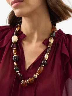 Accessorize Collier épais de perles en résine