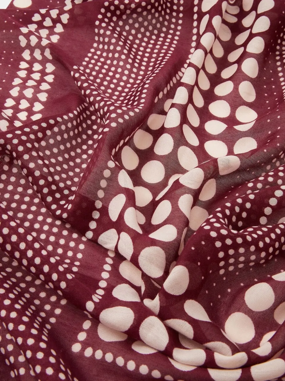 Accessorize grand foulard en satin Cœur à pois