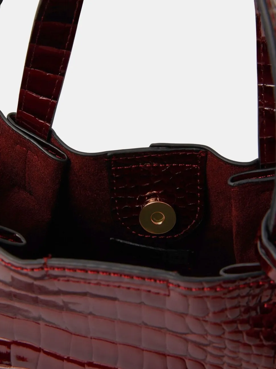 Accessorize Sac cabas verni façon peau de croco