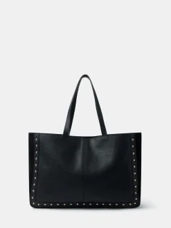 Accessorize Stud Leather Shopper Bag
