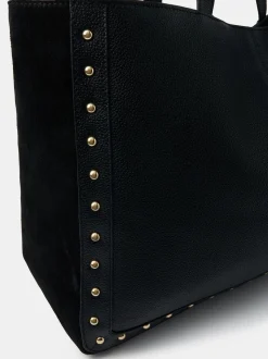 Accessorize Stud Leather Shopper Bag