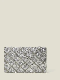 Accessorize Tianna métallisé Sac à pochette avec ornements