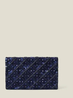 Accessorize Tianna métallisé Sac à pochette avec ornements