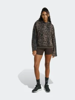 adidas Seasonal Essentials Sweat à capuche en French terry imprimé Léopard avec 3Rayures