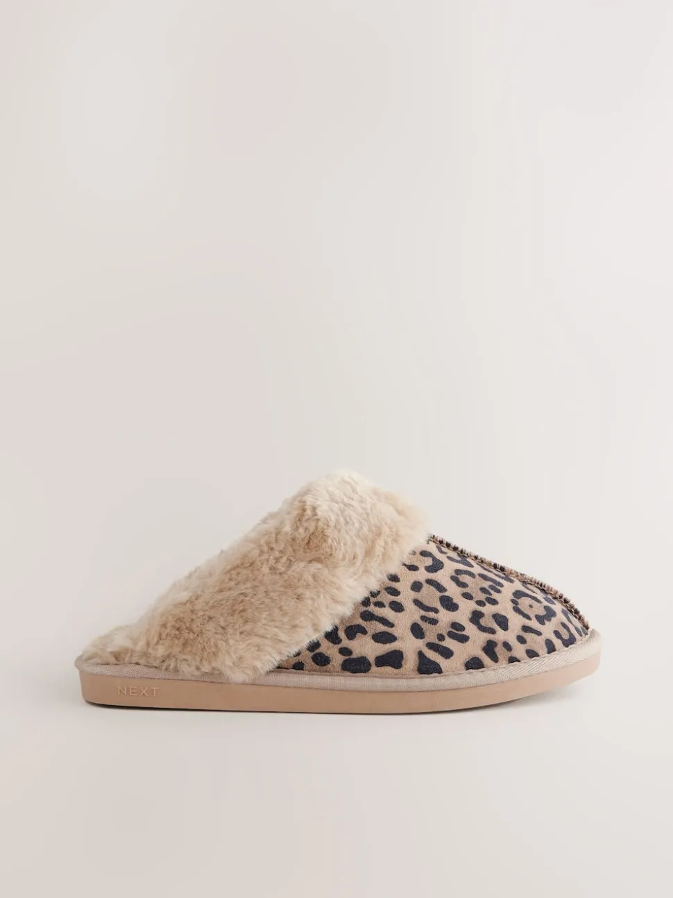 animal - Chaussons mules doublés de daim en fausse fourrure