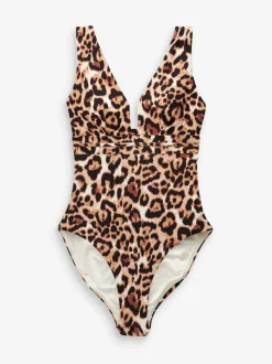 animal - Maillot de bain plongeant et galbant avec contrôle du ventre