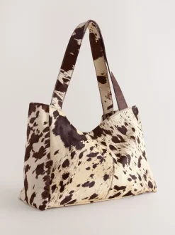 animal - Sac shopping oversize sans coutures en peau de vache