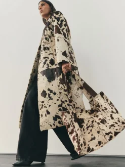 animal - Sac shopping oversize sans coutures en peau de vache