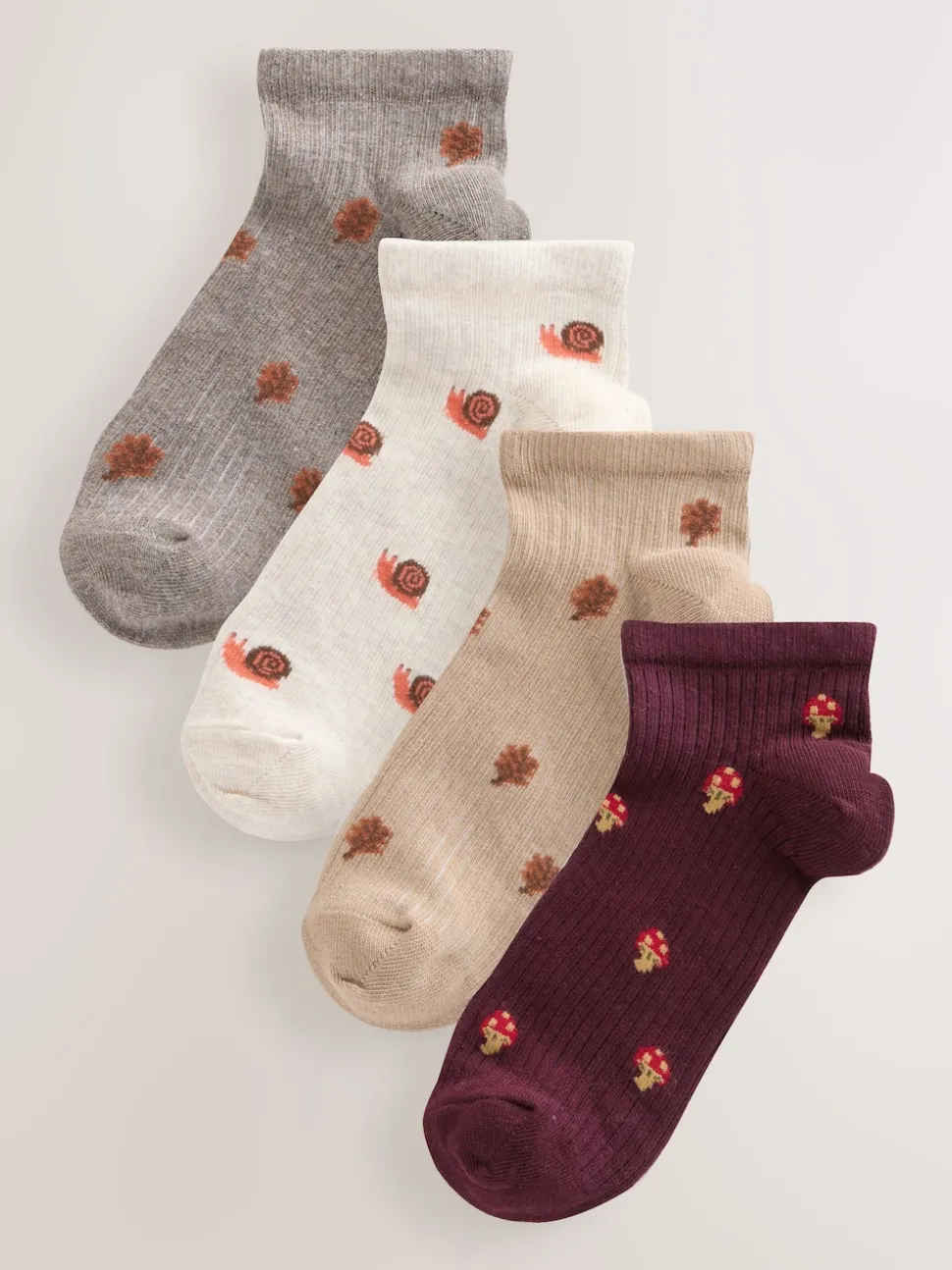 Animaux d’automne Ditsy - Lot de 4 chaussettes de sport