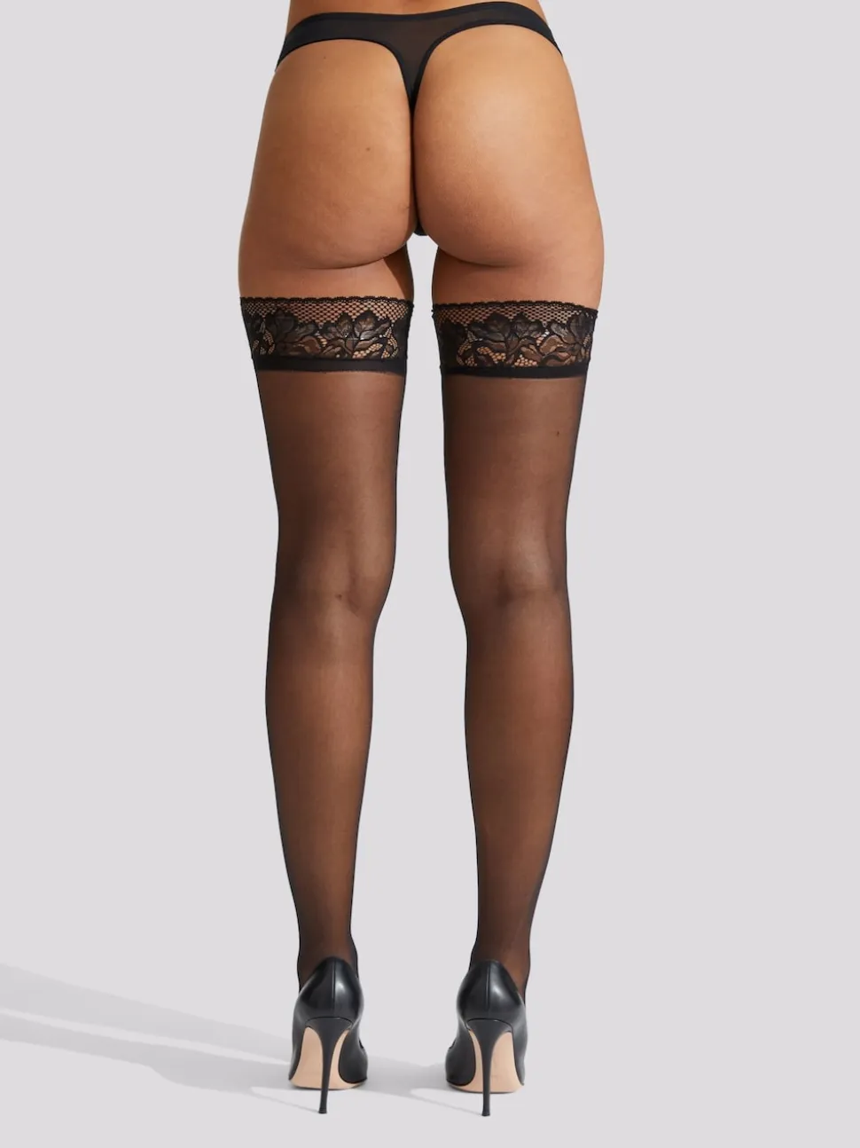Ann Summers collants en dentelle à bord festonné 100% coton