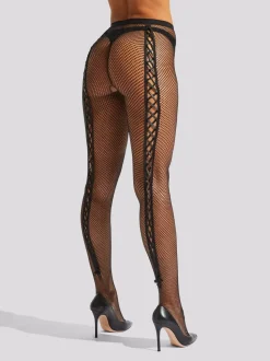 Ann Summers collants résille à lacets