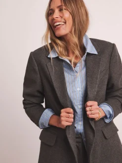 Anthology By JD Williams Blazer à simple boutonnage à chevrons haut de gamme
