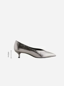Anthracite - Chaussures à talons Kitten heel à bout pointu