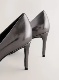 Anthracite - Chaussures de cour mi-hautes en cuir détail nœud Forever Comfort®