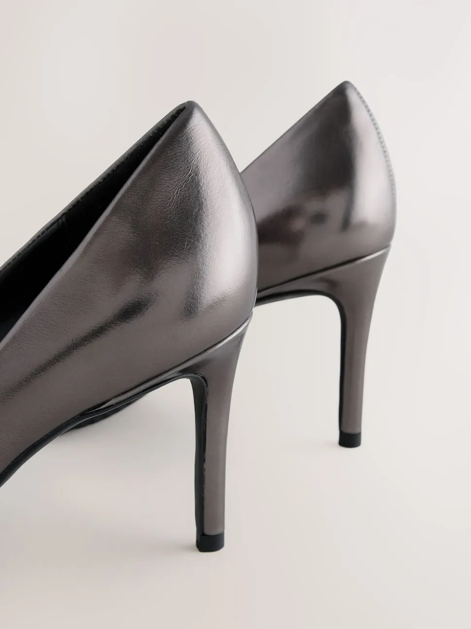Anthracite - Chaussures de cour mi-hautes en cuir détail nœud Forever Comfort®