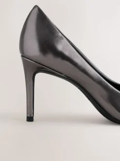 Anthracite - Chaussures de cour mi-hautes en cuir détail nœud Forever Comfort®