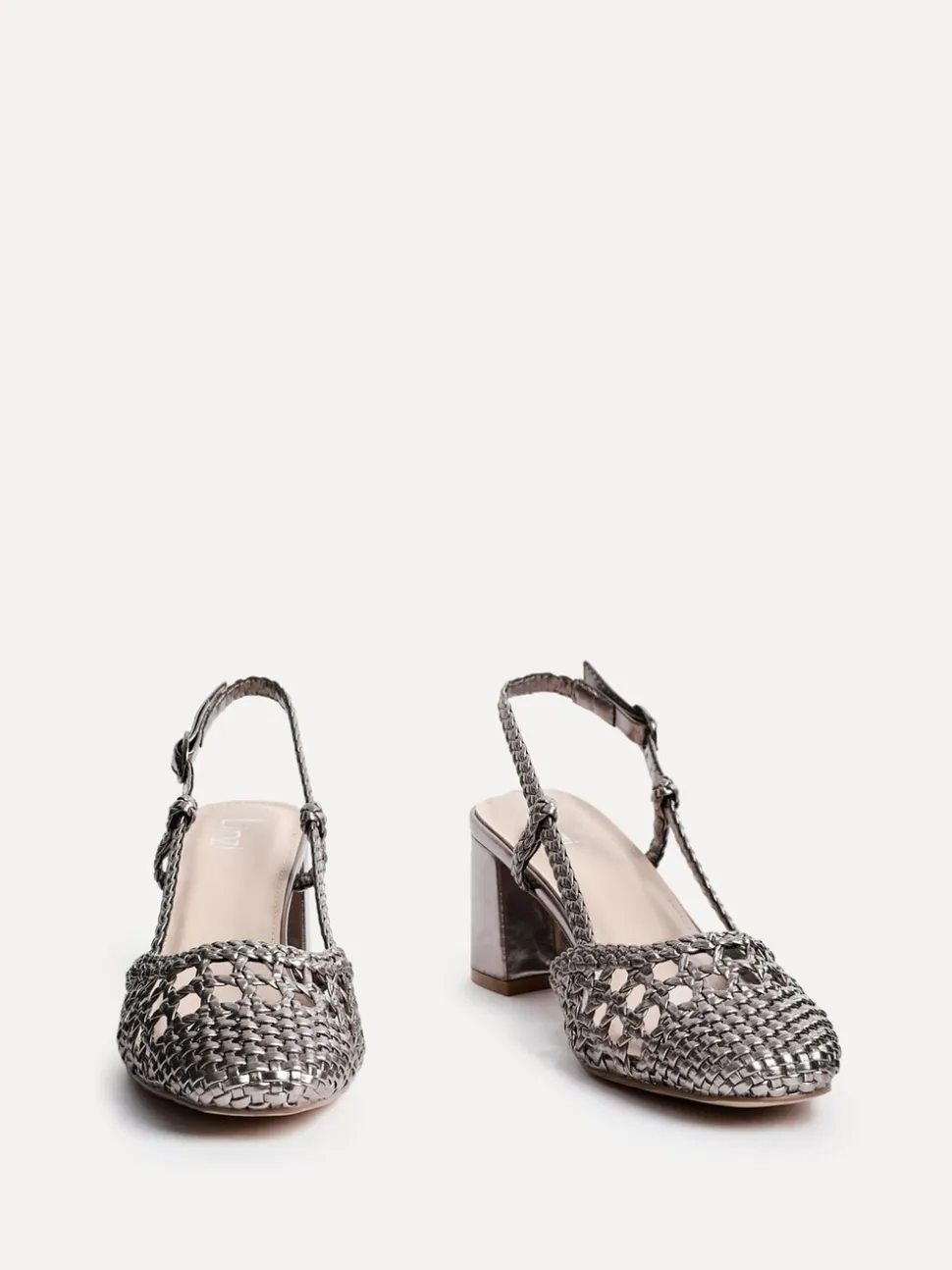 Anthracite - Sandales Linzi Sandria tissées à la main à bride arrière