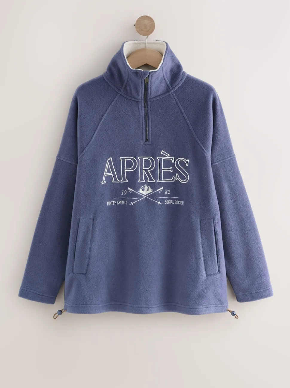 Apres bleu - Pull en polaire à demi-fermeture éclair