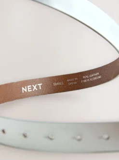 Argent - Ceinture Regular Statement en cuir à boucle
