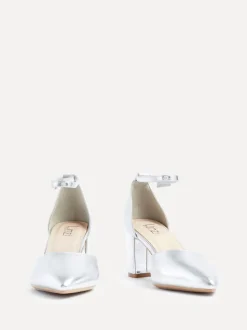 Argent - Linzi Davina Coupe large Closed Back Court Block Chaussures
