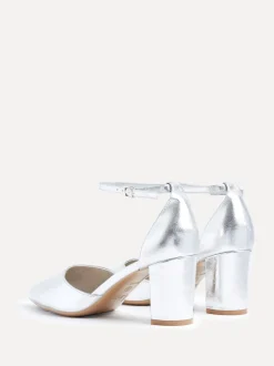 Argent - Linzi Davina Coupe large Closed Back Court Block Chaussures