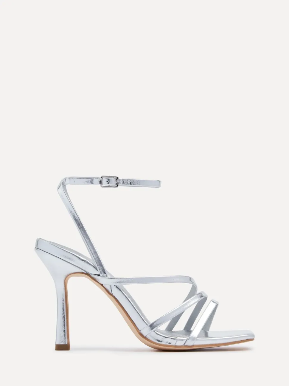 Argent - Linzi Sandales à talons à lanières Scarlett avec sangle de cheville