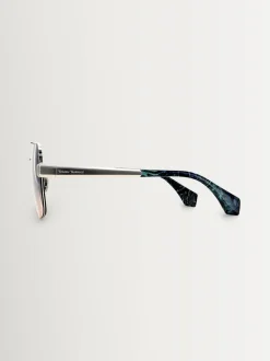 Argent - Lunettes de soleil Vivienne Westwood Cowboy VW5100 400 brillants