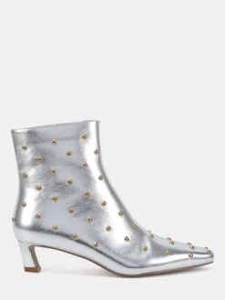 Argent - Novo bottines Kiki cloutées à talon bas