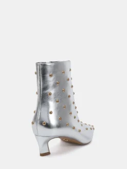 Argent - Novo bottines Kiki cloutées à talon bas