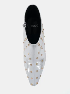 Argent - Novo bottines Kiki cloutées à talon bas