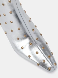 Argent - Novo bottines Kiki cloutées à talon bas