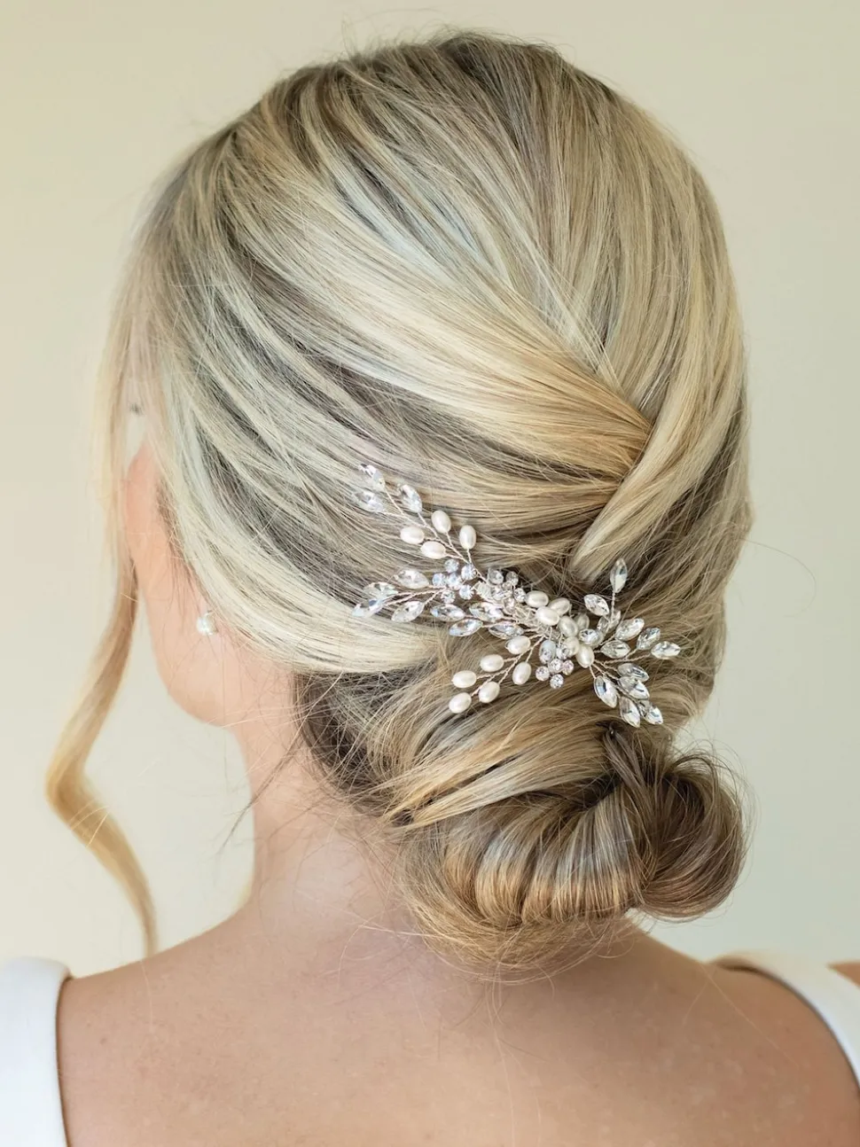 Argent - Peigne Ivory & Co Pearl Shimmer Crystal
