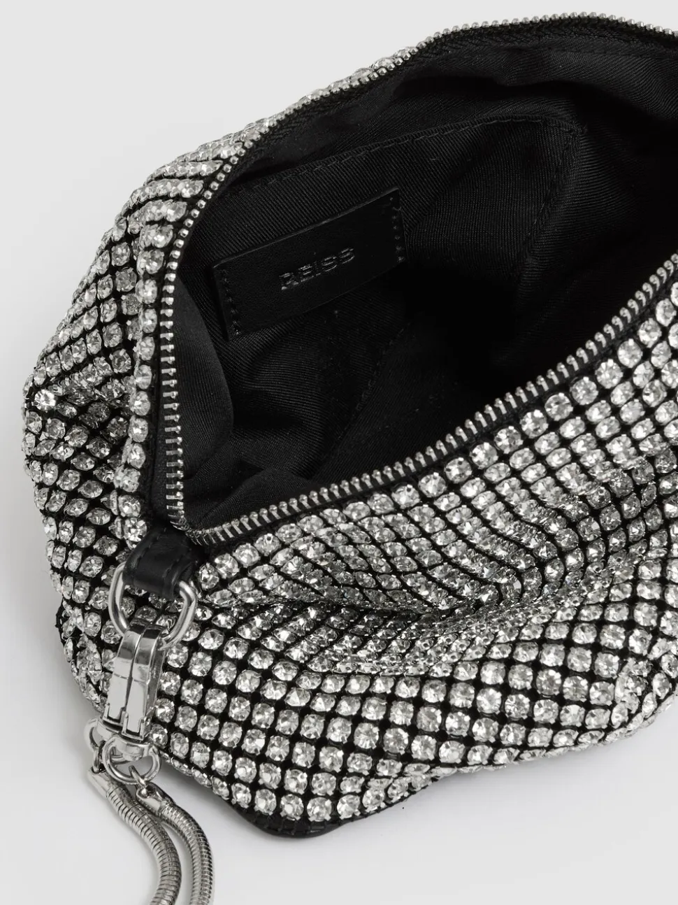 Argent - Pochette à bracelet en cristal Reiss Leah