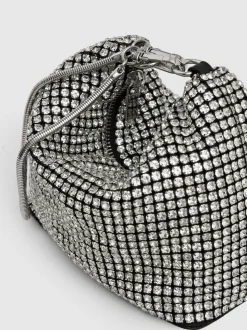 Argent - Pochette à bracelet en cristal Reiss Leah
