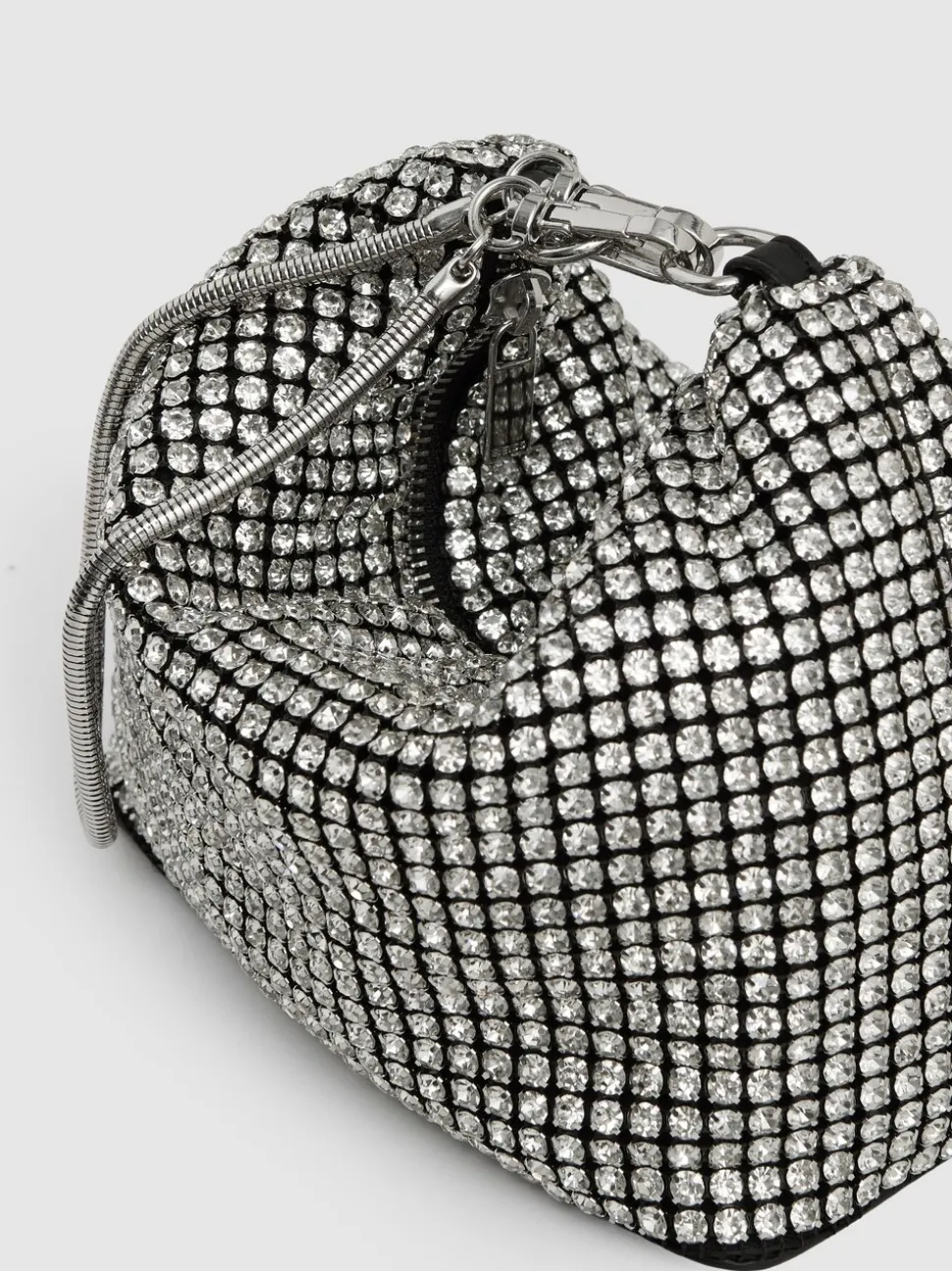 Argent - Pochette à bracelet en cristal Reiss Leah
