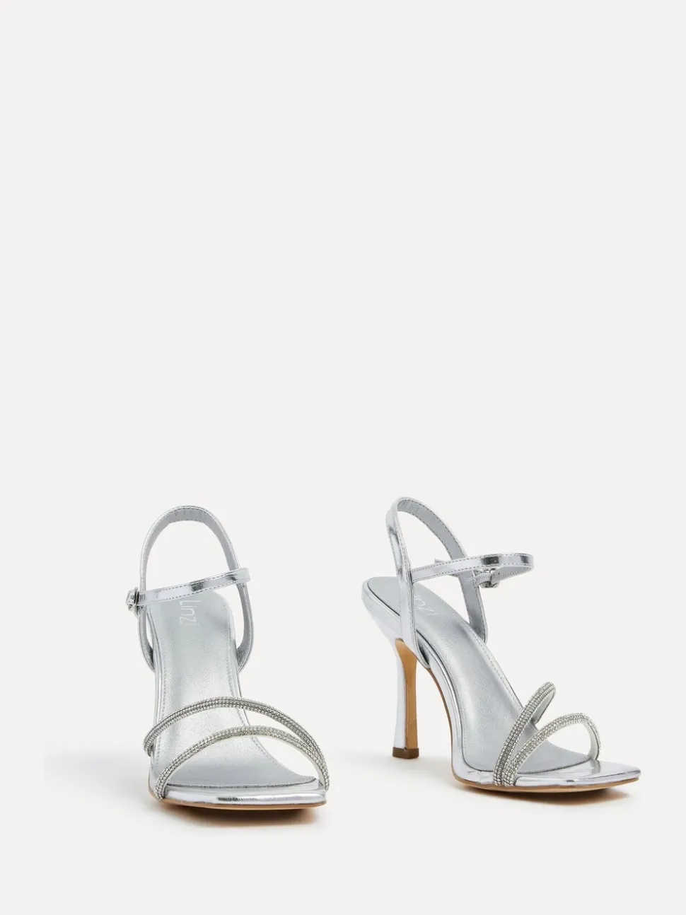 Argent - Talon à lanières Linzi Hypnomerisise orné de diamants