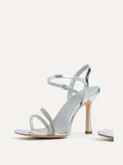 Argent - Talon à lanières Linzi Hypnomerisise orné de diamants