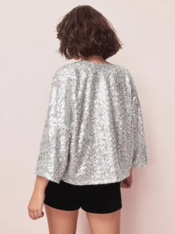 Argent - Veste à sequins
