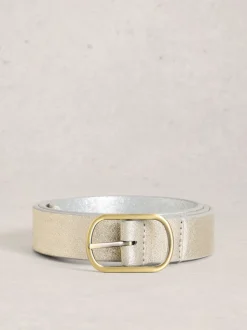 Argent - White Stuff ceinture en cuir réversible